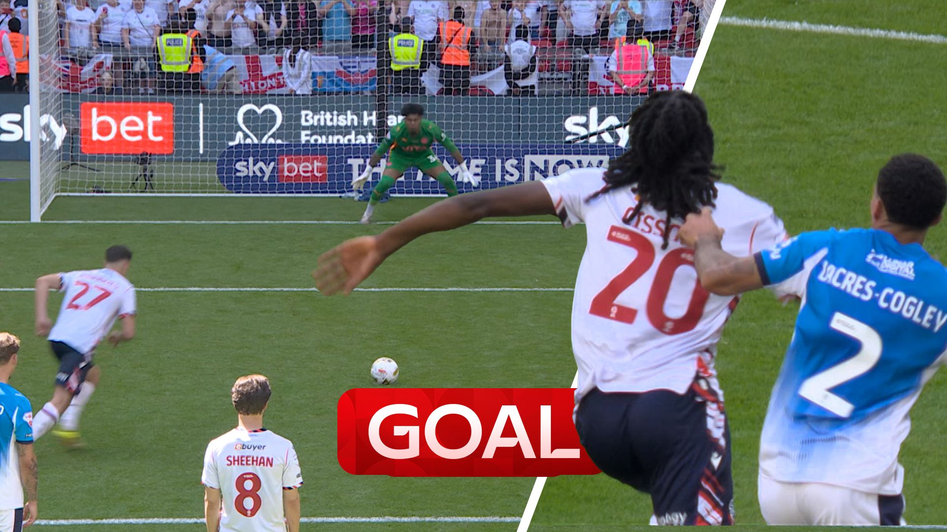 Dacres-Cogley sees red for hair pull and gives Bolton penalty which Rodrigues converts!