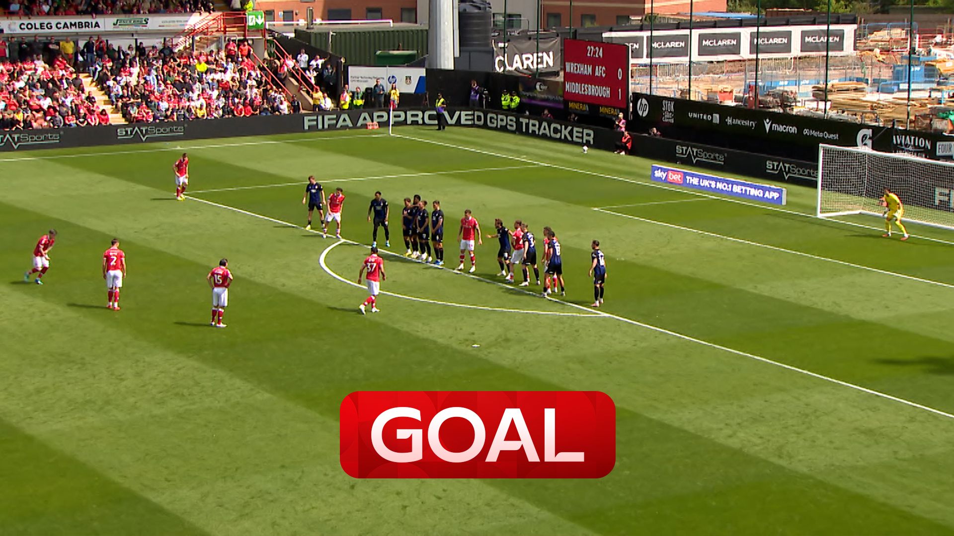 Windass scores 'brilliant' free-kick to equalise for Wrexham!