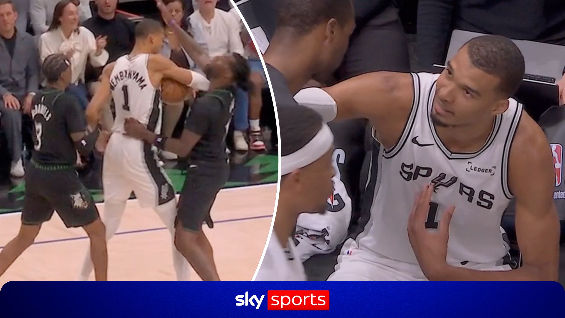 What does that mean?' | Wembanyama in disbelief at elbow ejection as Spurs lose