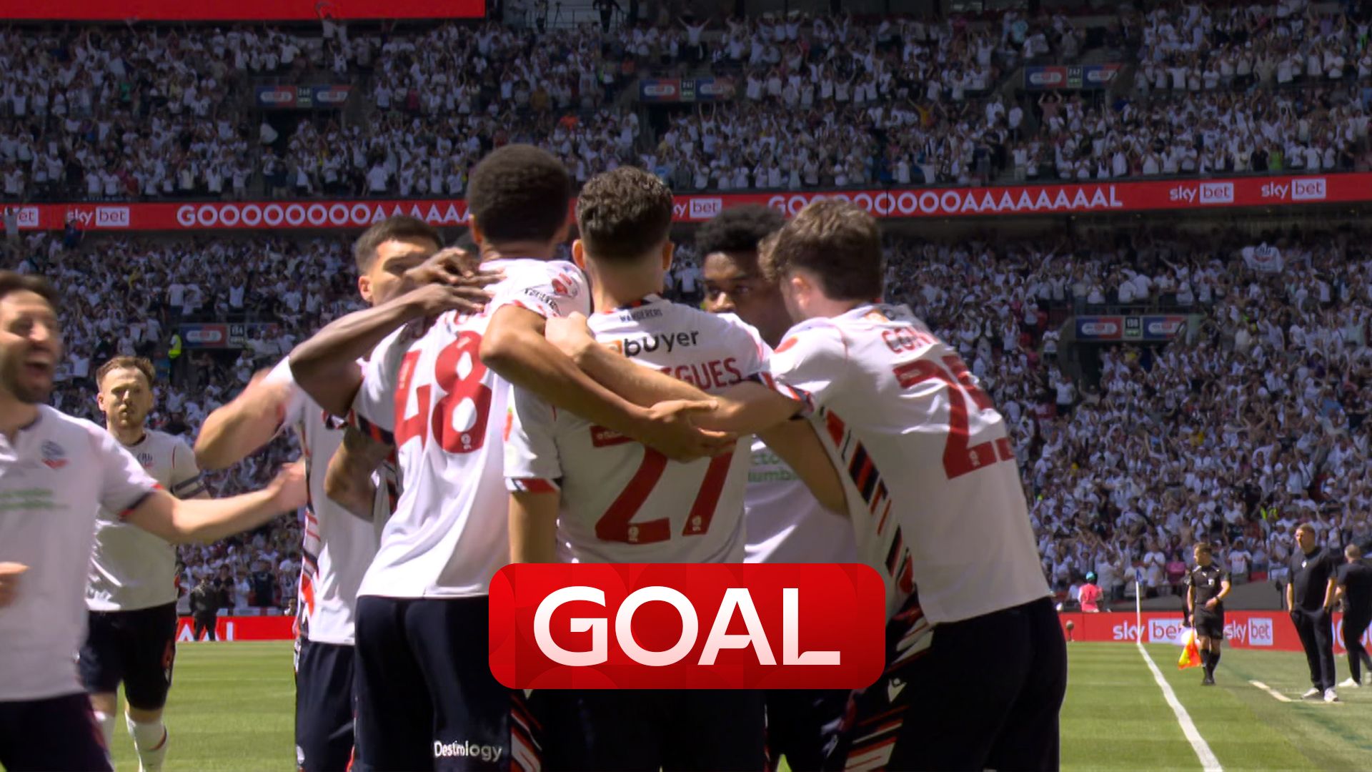 What a start! Bolton strike early against Stockport at Wembley! 