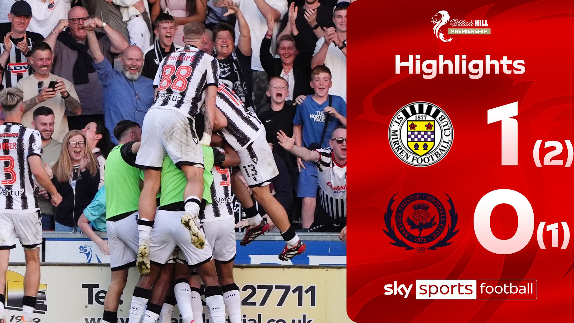 St Mirren 1-0 Partick Thistle | Scottish Premiership play-off Final Highlights