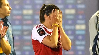 Mariona Caldentey appears dejected after Arsenal's draw at Brighton