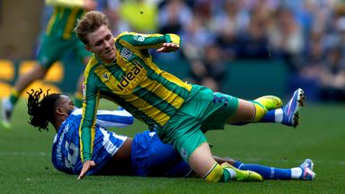 Ollie Bostock is fouled by Nathaniel Chalobah 