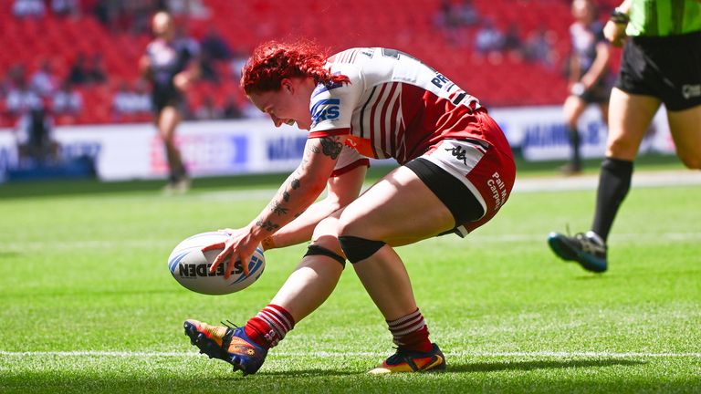 Hunter's quick-fire double during the first period but Wigan in full control from an early stage