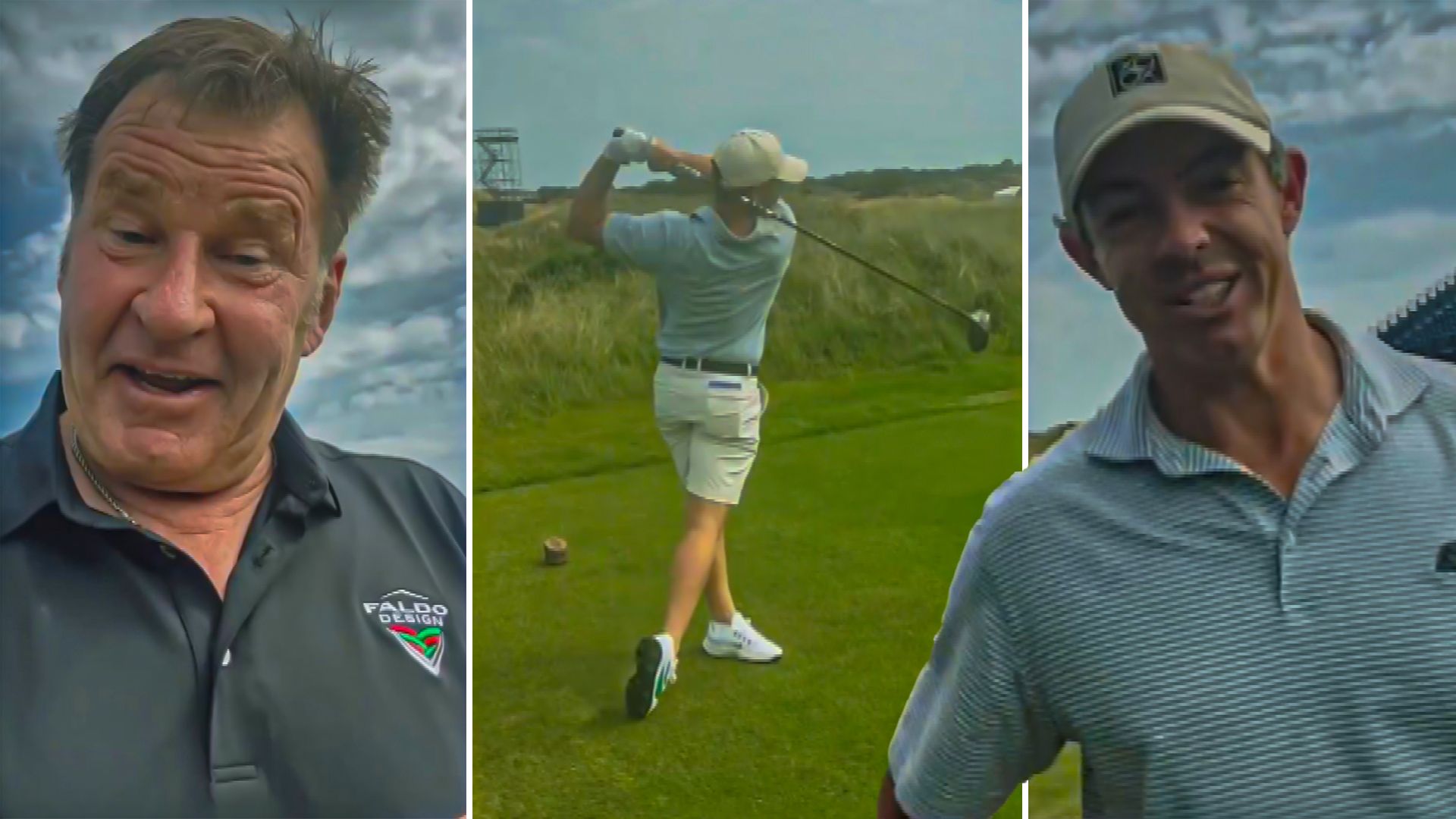 'You never know!' Faldo bumps into Rory then asks about preparation for The Open!