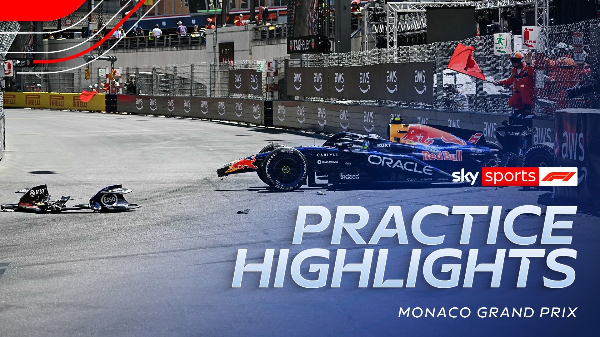 Hamilton goes fastest and Hadjar in HUGE crash during dramatic Monaco practice