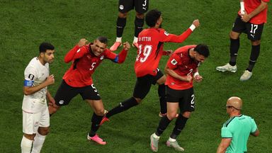 Egypt celebrate as Iran's late goal is ruled out