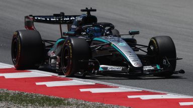 George Russell at the Barcelona-Catalunya GP (Photo by Jakub Porzycki/NurPhoto)