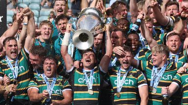 Northampton Saints clinched their second Prem Rugby title in three years, coming from behind to beat Exeter Chiefs