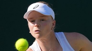 Britain's Harriet Dart was knocked out in the first round of the Eastbourne Open on Tuesday