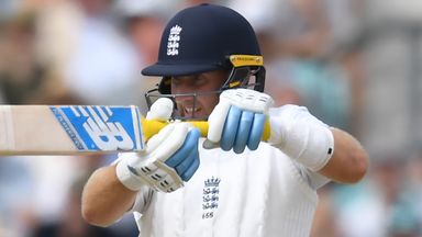 Joe Root was unbeaten on 75 at the close for England