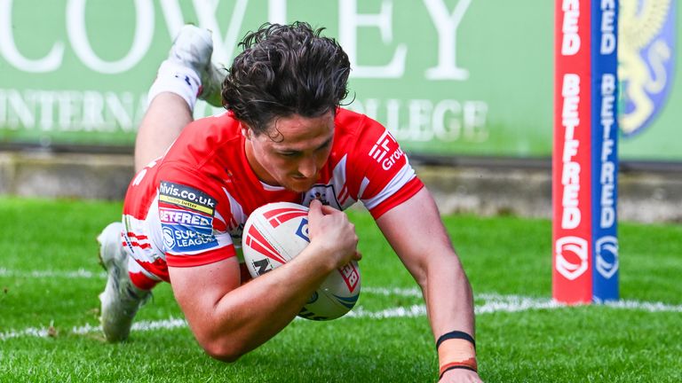 Jake Davies scored two late tries to propel Saints to victory