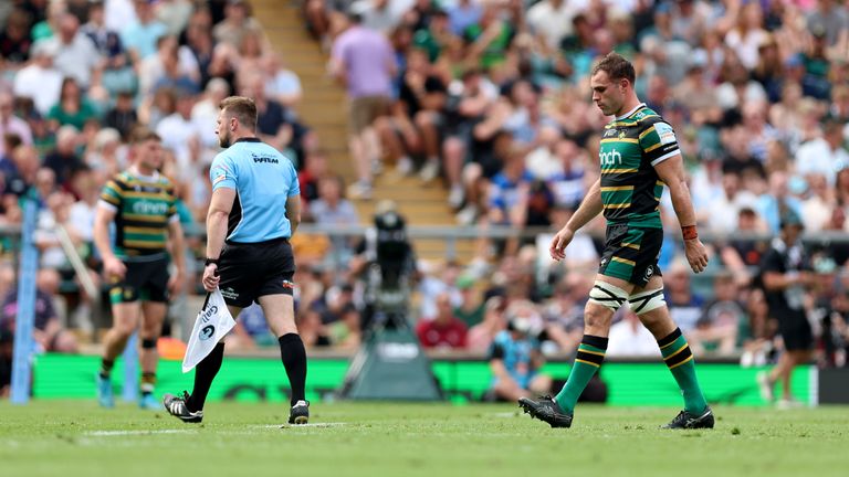 Josh Kemeny was sent to the sin-bin in the second half for Northampton in a harsh decision