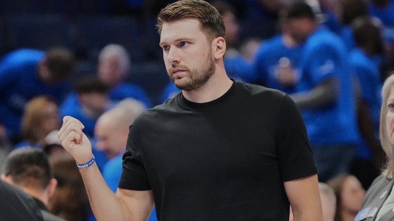 Los Angeles Lakers' Luka Doncic has invested in an Italian team which hopes to become part of NBA Europe (AP Photo/Kyle Phillips)