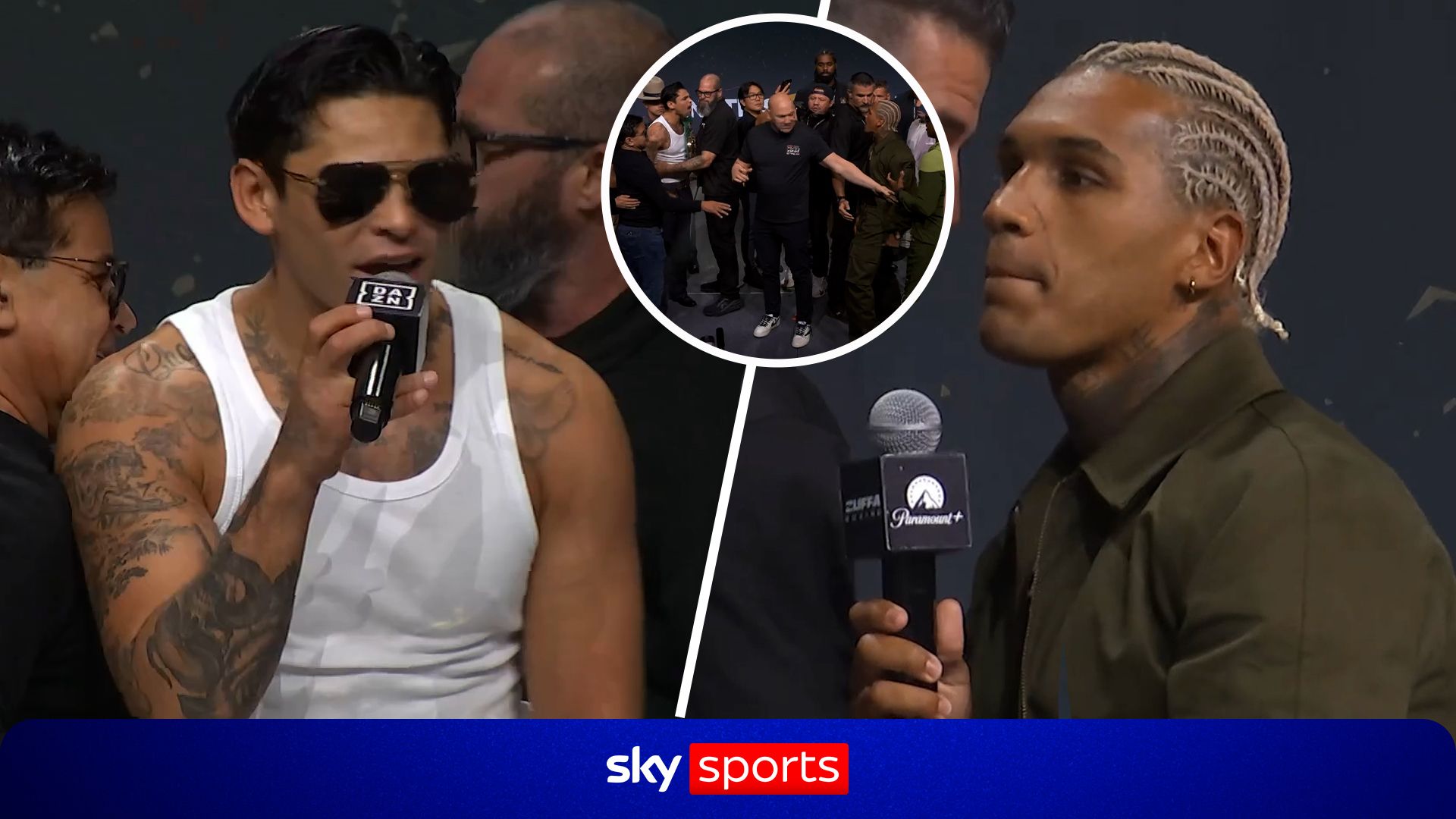 HUGE BRAWL! Benn and Garcia separated in HEATED press conference!