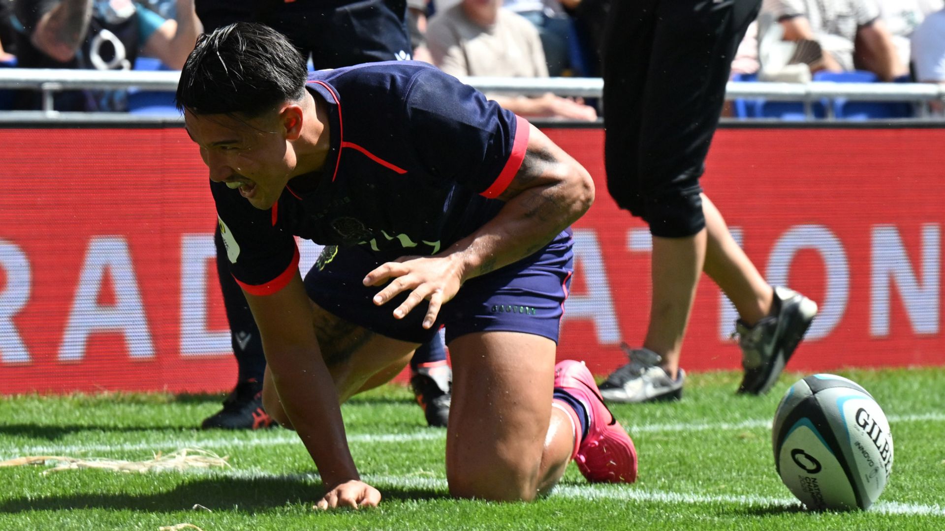 Nations Championship LIVE! England lead vs Fiji after bizarre corner flag assist