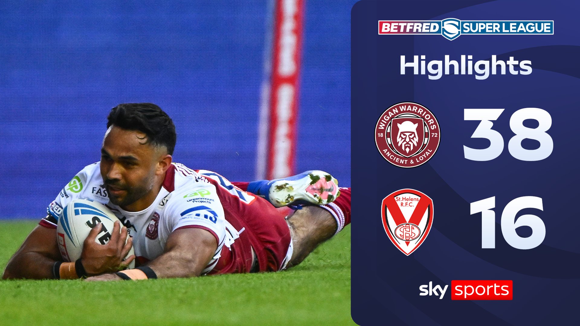 Wigan score six tries in dominant win over rivals St Helens
