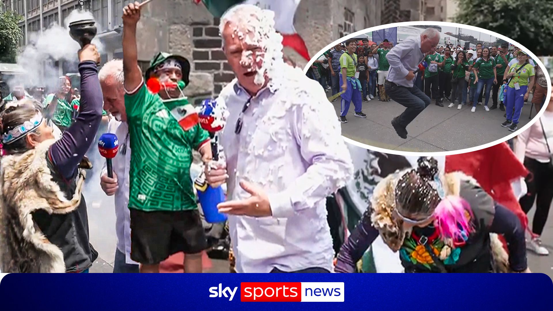 'It's chaos down here!' | SSN reporter's 'spiritual cleansing' ahead of England vs Mexico