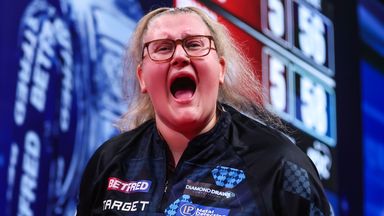 Beau Greaves made more darting history as she became the first woman to win a match on the PDC's European Tour