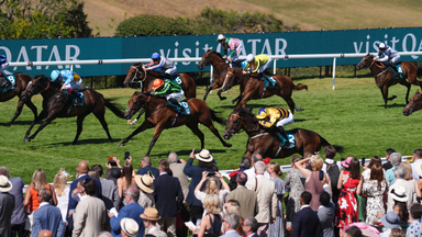 Paul Mulrennan riding American Affair to win the King George Qatar Stakes (Group 2) during day four of Goodwood 