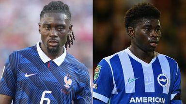 Midfielders Manu Kone (left) and Carlos Baleba are Man Utd targets this summer