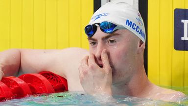 Sean McCann from Scotland during Men's 400m Freestyle heat at the Tollcross International Swimming Centre (PA Images)