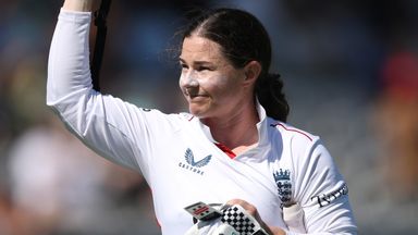 Tammy Beaumont was out for a golden duck in her final England innings as the hosts toiled against India again at Lord's