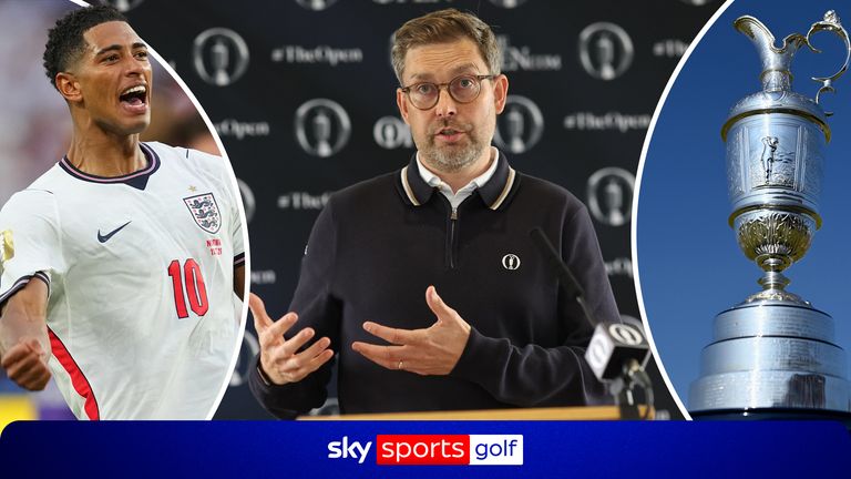 R&A chief executive Mark Darbon explains they are awaiting the result of England's World Cup semi-final against Argentina before making a final decision about moving Sunday's tee times at The Open