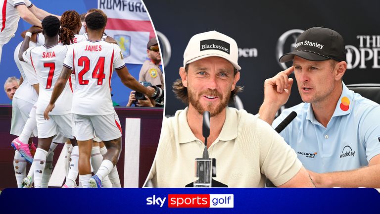 England's golf stars speak about the Three Lions' chances of beating Argentina on Wednesday and what the 8pm kick-off means for their Thursday tee times