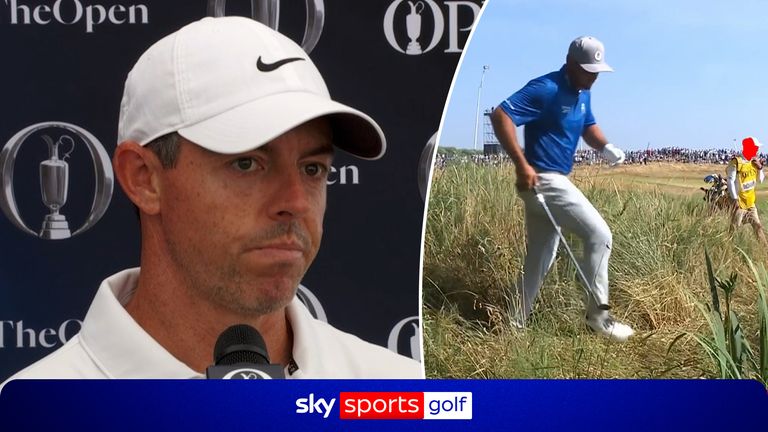 Rory McIlroy spoke to the media after his third round of The Open and said he was not impressed with Bryson DeChambeau's actions that led to his two-stroke penalty 