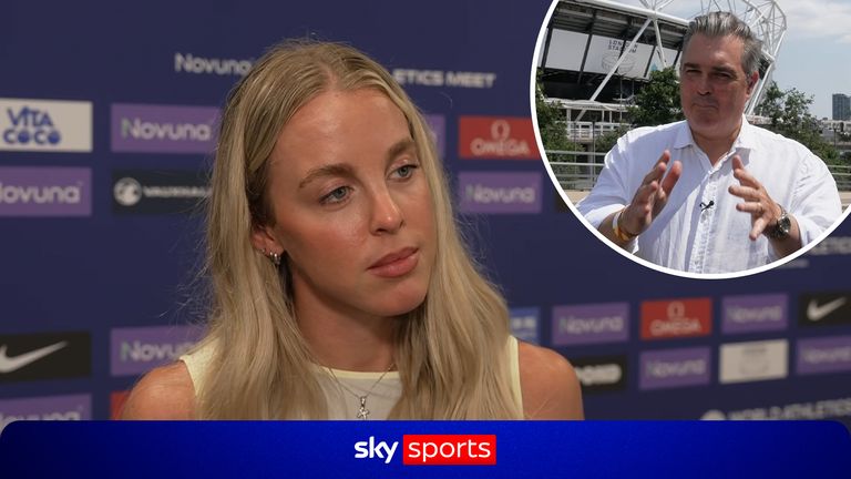 Geraint Hughes, da Sky Sports, compartilha a notícia de que uma queda no treinamento colocou em dúvida o objetivo de Keely Hodgkinson de quebrar o recorde mundial mais antigo do atletismo.  