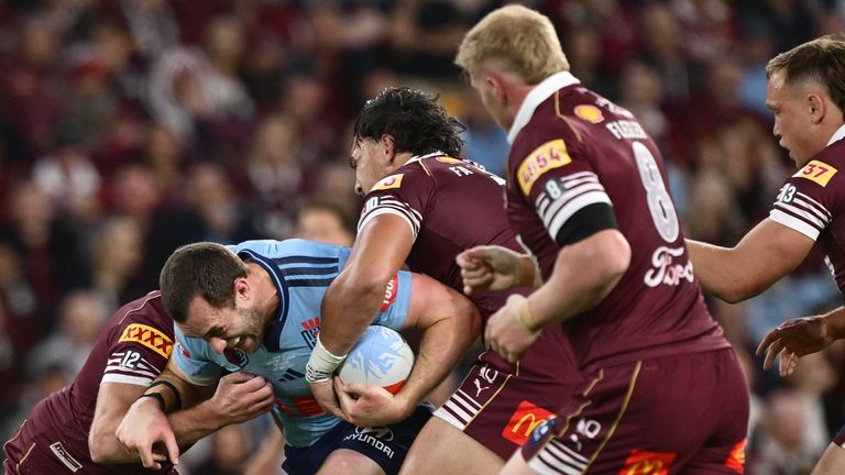 It was a bruising encounter between the two teams early on