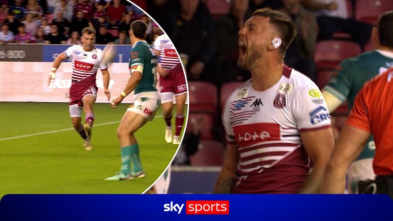 Oliver Partington gets his second of the night to extend Wigan's lead