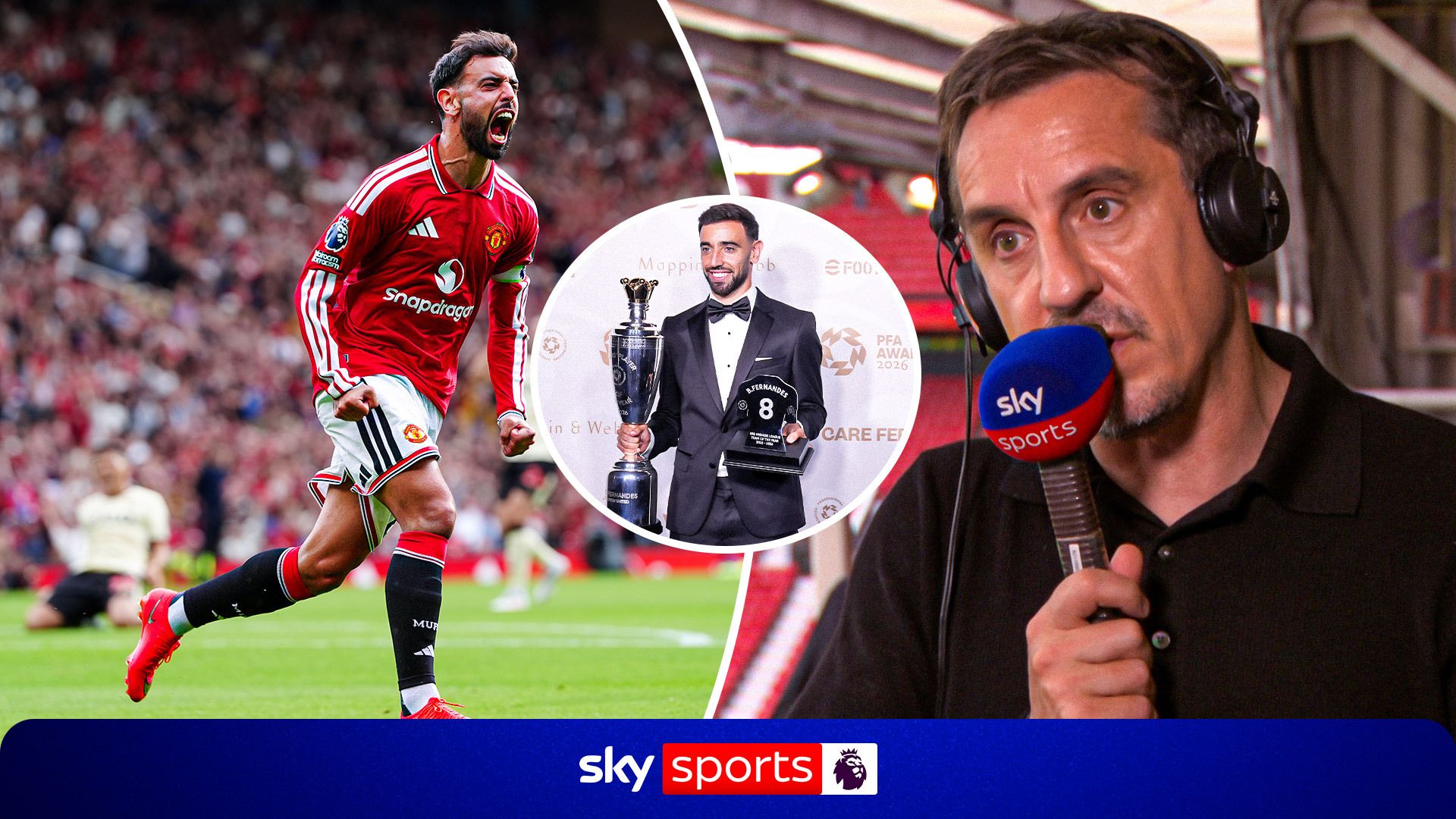 'He is the BEST post-Ferguson signing' | Nev praises PFA POTY winner Bruno