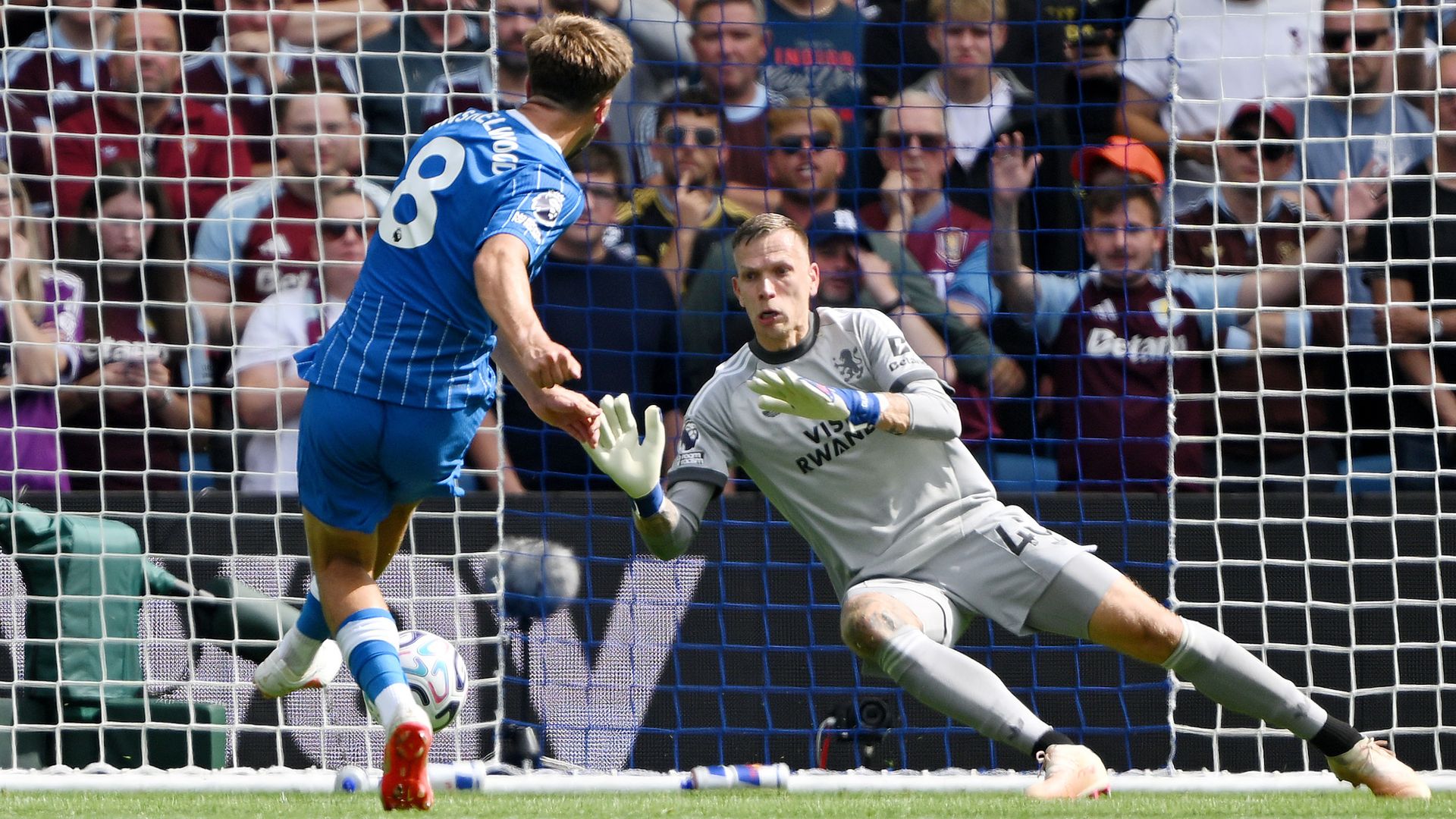 'Brighton running riot!' Seagulls FOUR up after half an hour vs 10-man Villa LIVE!