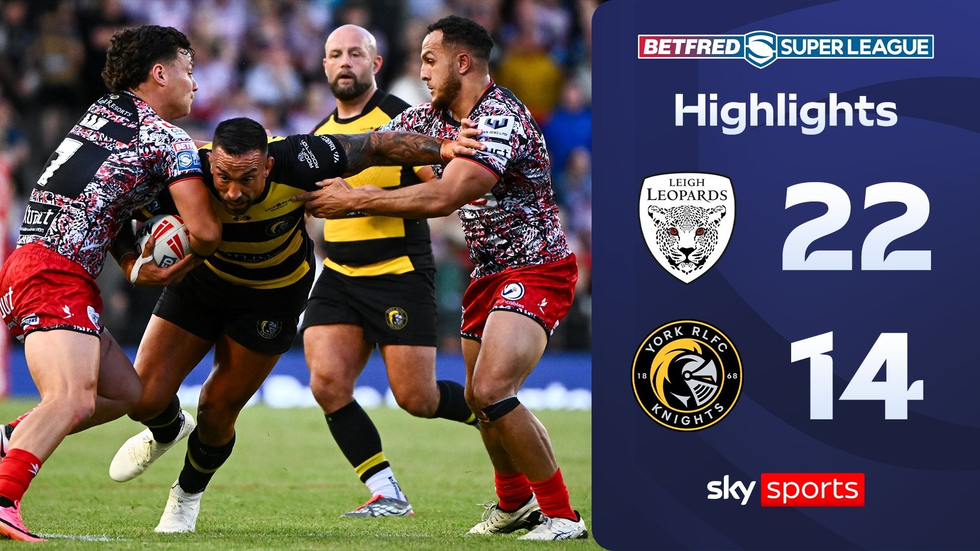 Leigh Leopards boost play-off hopes with 22-14 win over York Knights