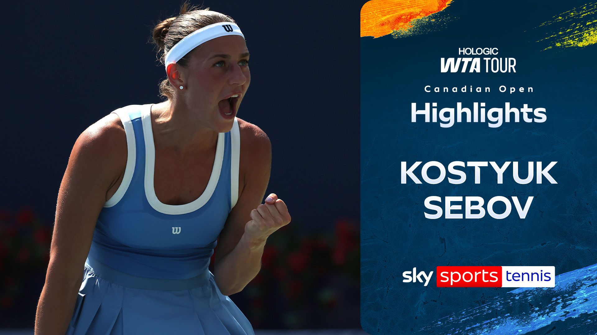 Kostyuk bagels Sebov to advance to Canadian Open second round