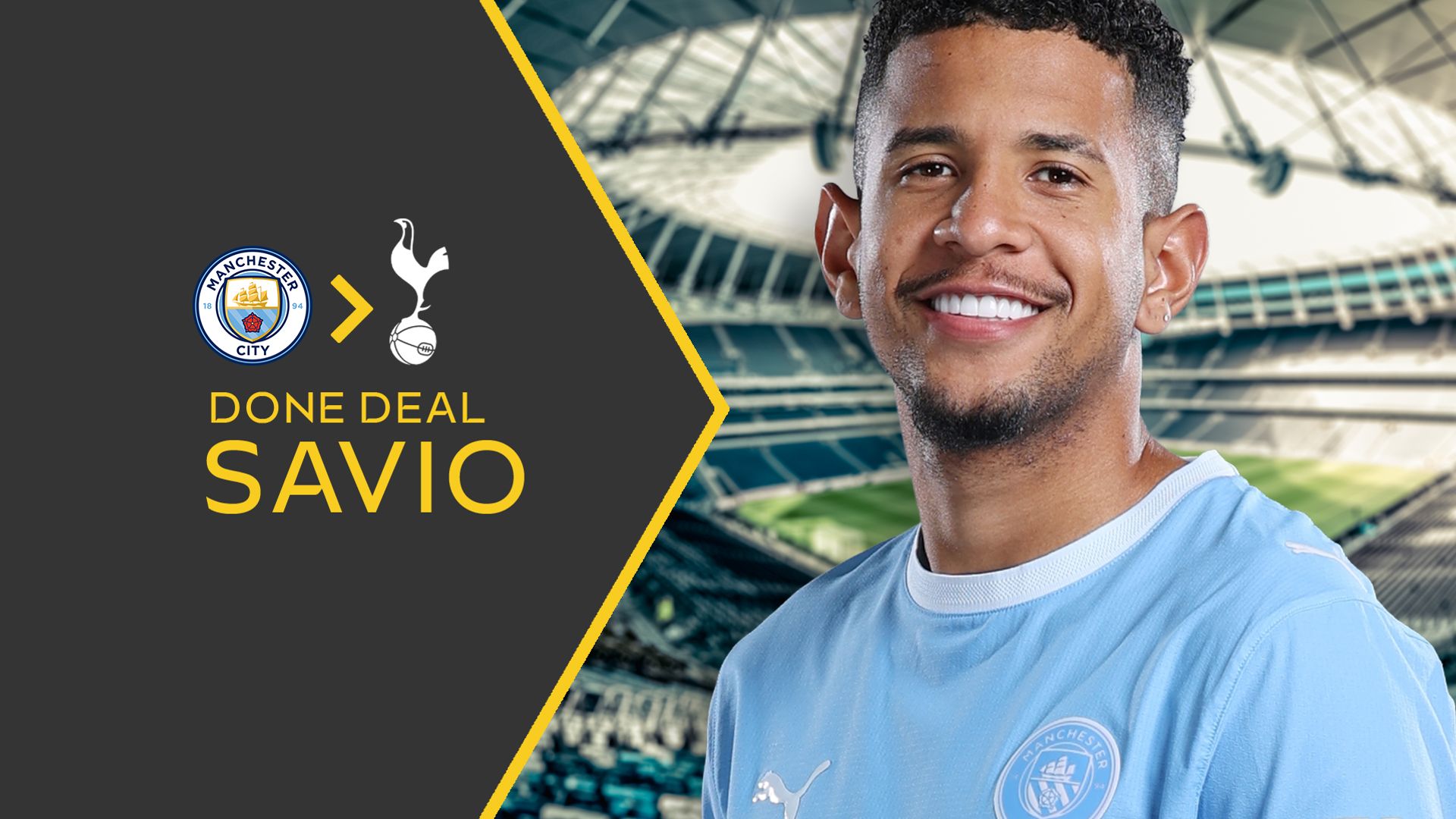 Savinho changes name to Savio as he joins Spurs for £85m