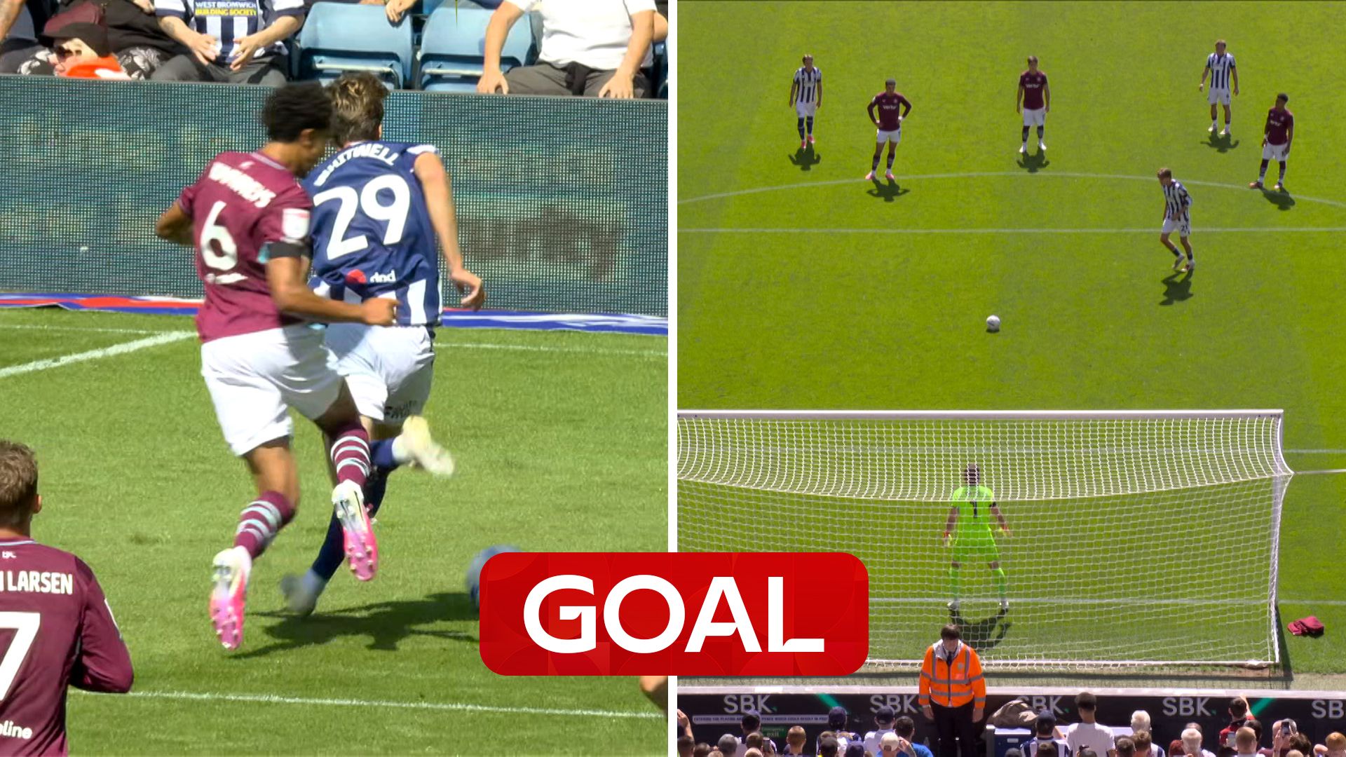 Price converts from the spot to extend WBA's lead over Burnley