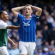 Rangers' Lawrence Shankland looks dejected during the 2-1 defeat