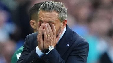 Rangers manager Derek McInnes reacts on the touchline