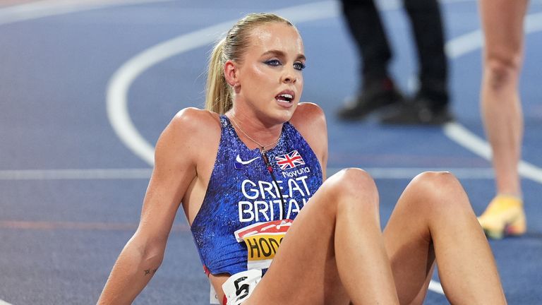 Britain's Keely Hodgkinson was denied a hat-trick of European 800m golds