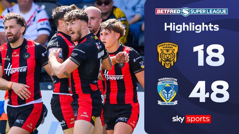 Highlights as Warrington Wolves wrapped up a big win over Castleford Tigers 