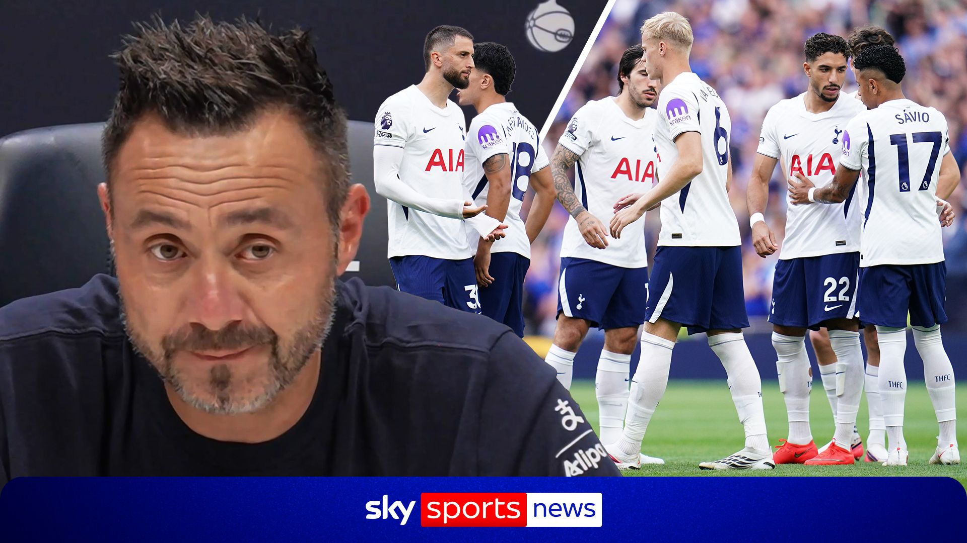De Zerbi 'sorry' for lack of goals but confident Spurs can turn form around