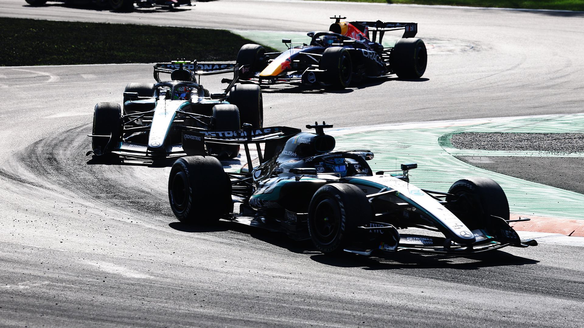 Italian GP: Antonelli leads Russell, Verstappen in thrilling lead battle