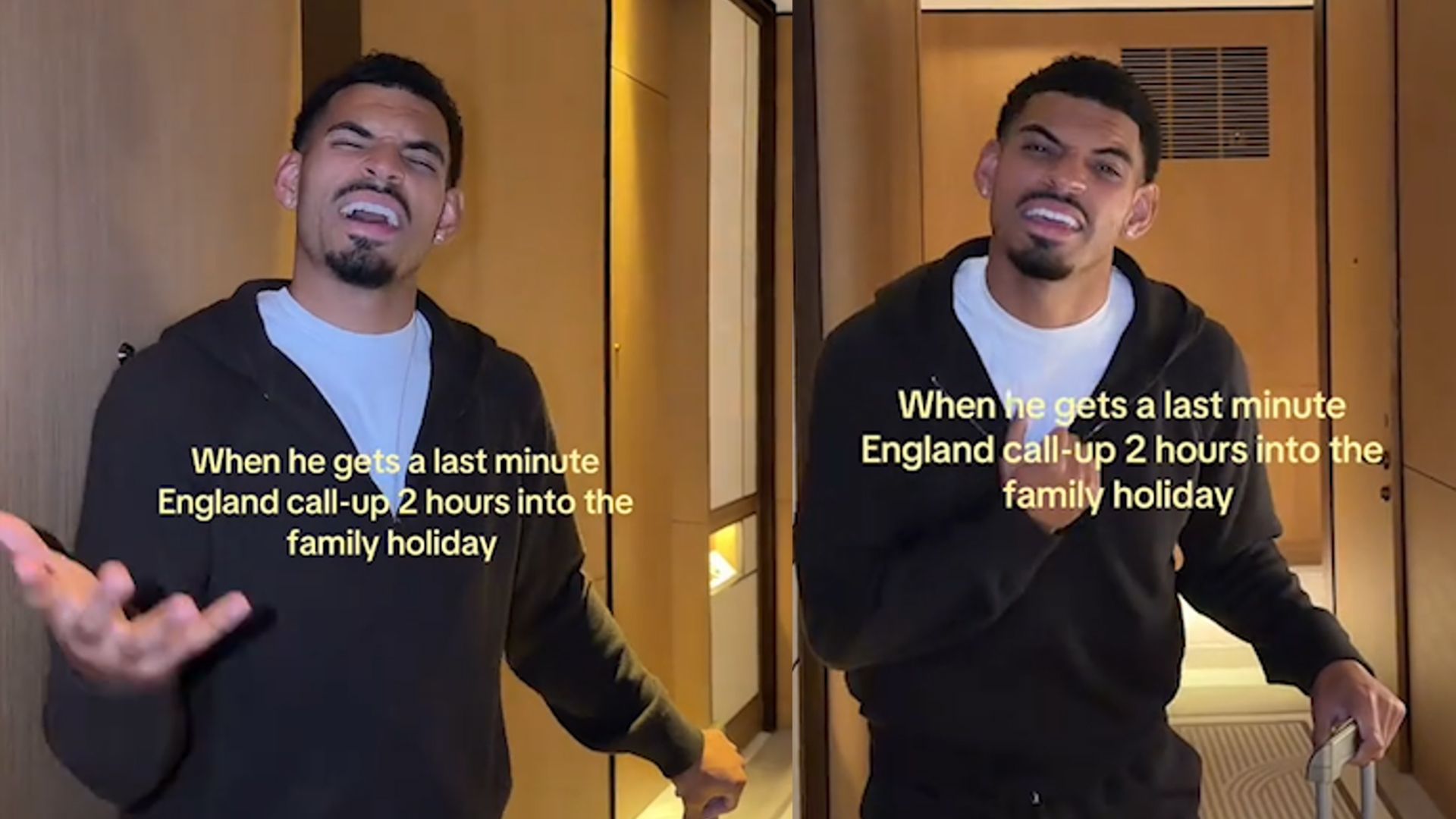 Gibbs-White's hilarious video after leaving family holiday for England call-up!