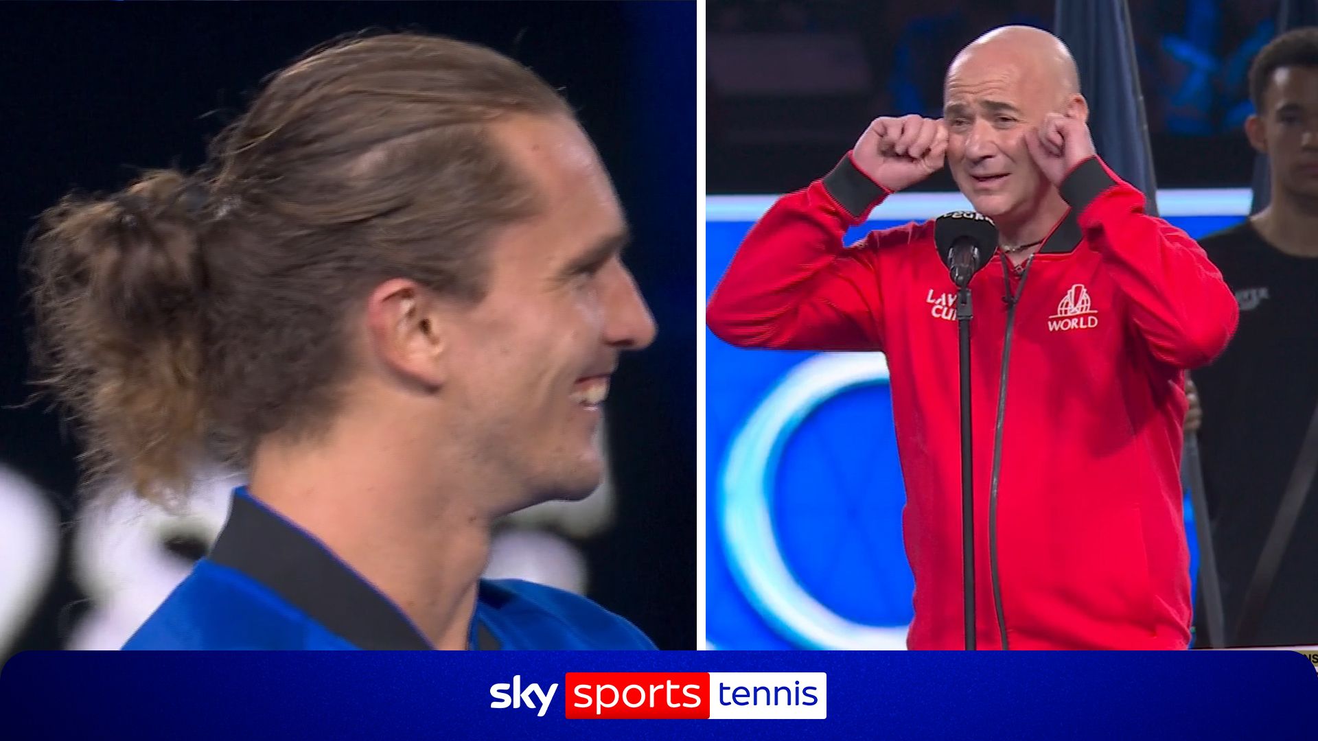 'Don't have to listen to Zverev cry now!' - Agassi's hilarious Laver Cup speech