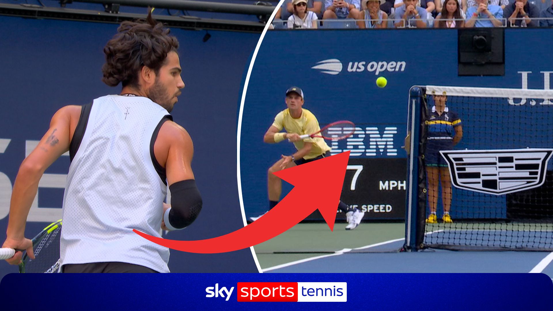 Paul hits 'thunderbolt' around the net to give Alcaraz no chance!