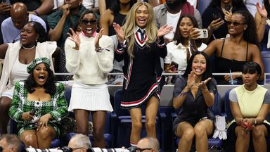 Achieng Agutu, Jordan E Cooper, Danielle Brooks, Kayla Nicole, Sherri Shepherd, Ziwe, Ayan Broomfield, Mariah the Scientist, and Yung Miami at the US Open