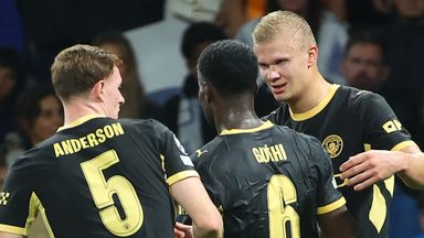 Erling Haaland scored twice in Man City's 2-0 win at Porto